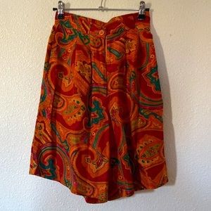 SILK 90s paisley Bermuda shorts‎